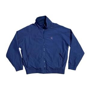 Harris Teeter Jacket Adult Medium Blue Long Sleeve Zip Fleece Lined Ukrop's